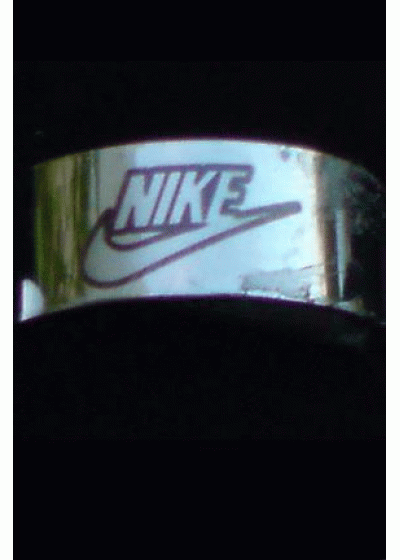 Стоманен гравиран пръстен модел Nike- размер 18